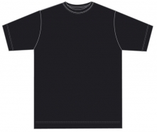 Kinder Shirt mit rundem Ausschnitt JERZEES COLOURS- BLACK